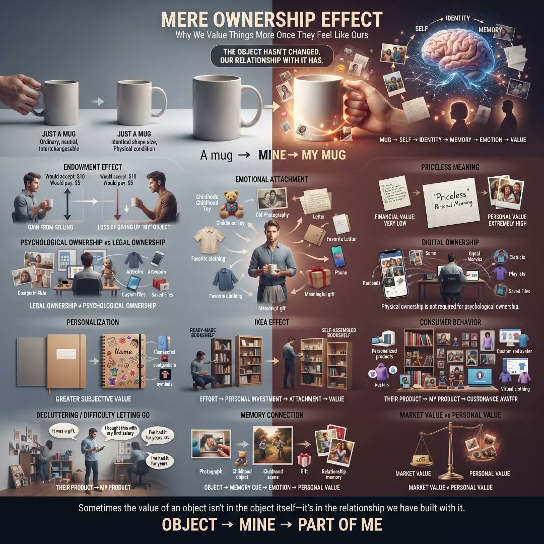 KeelyRiegle's tweet photo. Simply feeling that something is “ours” can make it seem more valuable. 🏠🧠
mere ownership effect, ownership, value, psychology, behavioral science https://t.co/HT3LiMe7IL