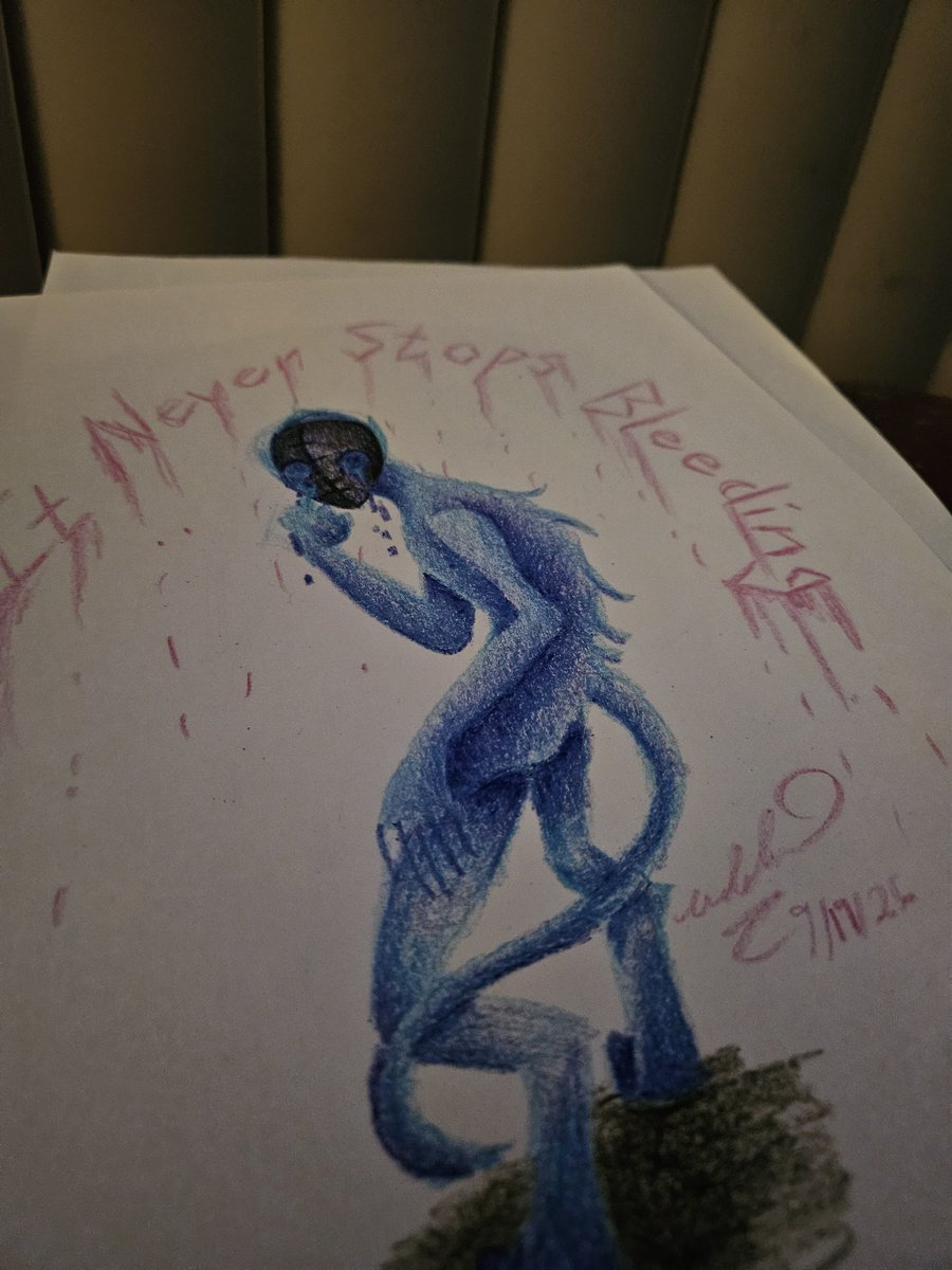 Smilingfeline1's tweet photo. An Eyeless Jack doodle and sketch. Decided to flip his color palette and love the contrast! #eyelessjack #creepypasta https://t.co/kf8gpbMF5a
