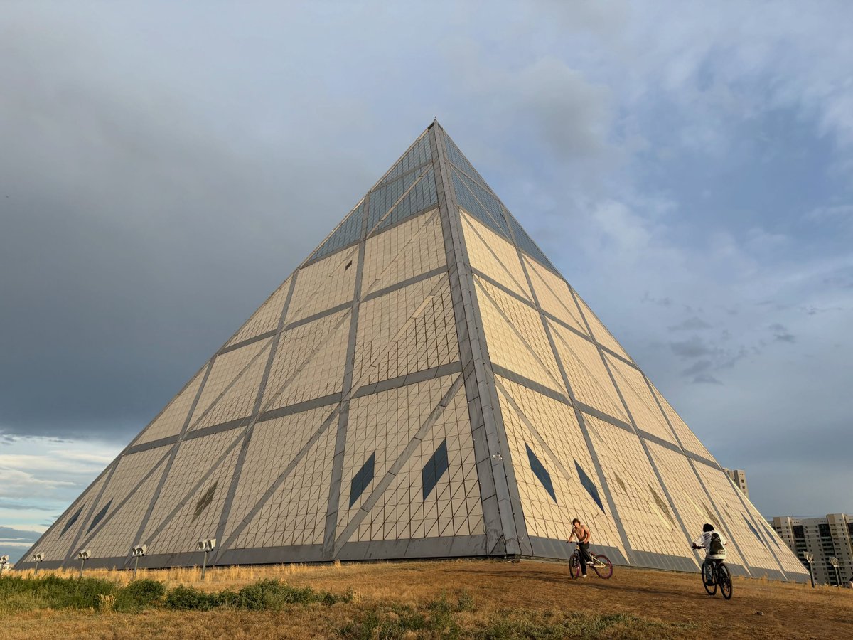 mknszca's tweet photo. ❤️🇰🇿 Believe it or not, the Egyptians did come to Kazakhstan and built one gorgeous pyramid here 😎 https://t.co/xE6ZFACd6t