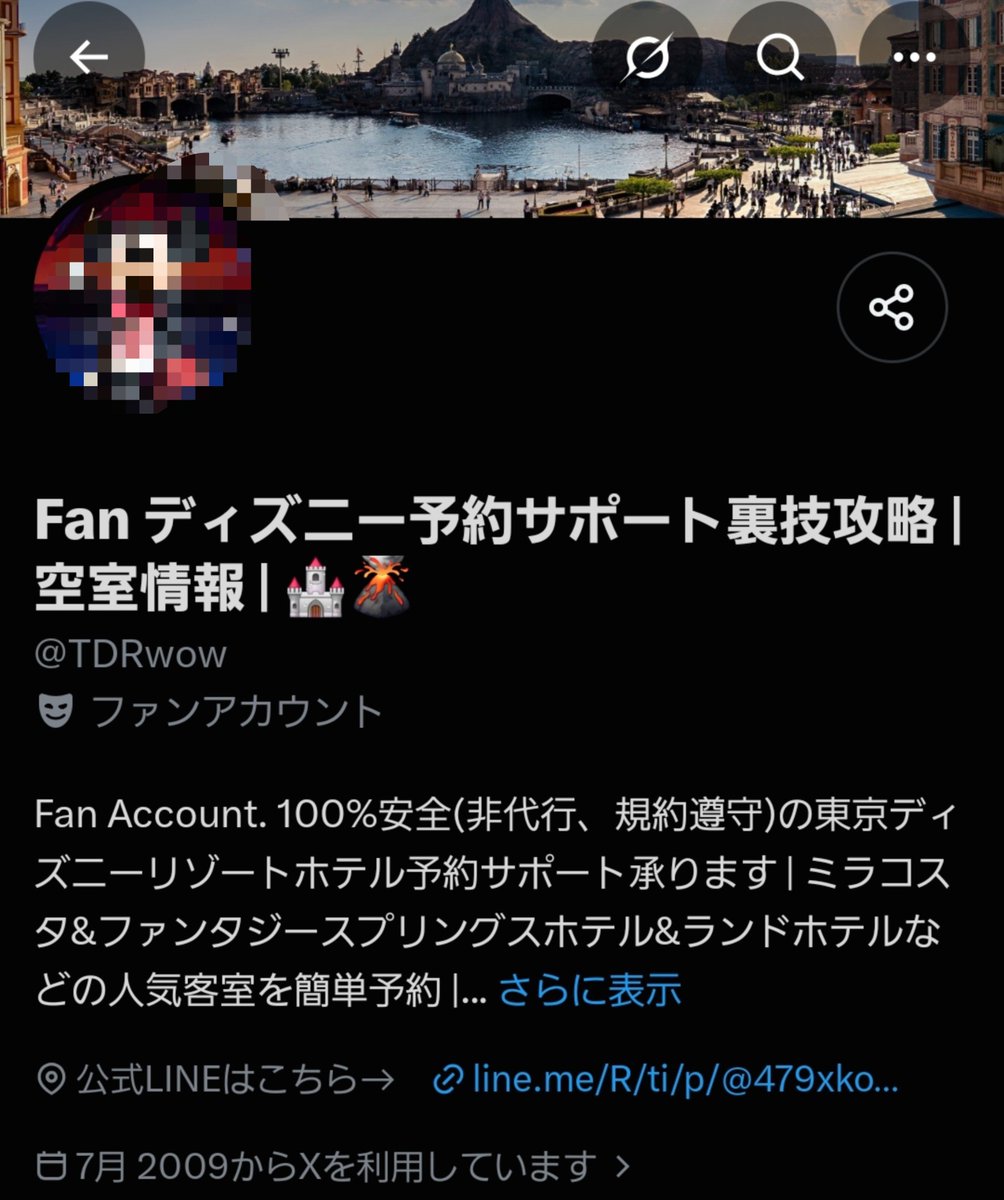 Wells_1983's tweet photo. 予　約　サ　ポ　ー　ト　3　0　0　0　円

ミラコスタの予約が死ぬほど大変なの、こういうホテルの予約代行アカウントが有象無象いるからだろ…… https://t.co/Ad9cmaAl78