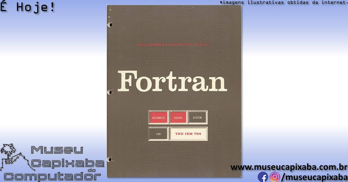 museucapixaba's tweet photo. É hoje! A linguagem de programação FORTRAN de 1954.
+em https://t.co/OMQFopxplJ
#MuseuCapixaba #mcc #éhoje #museu #tecnologia #retro #geek #COBOL #FORTRAN #IBM #IBM701 #IBM704 #IBMSHARE #JohnWarnerBackus #LinguagensdeProgramação #Mainframe #MathematicalFormulaTranslatingSystem https://t.co/iL0JTTZFjZ