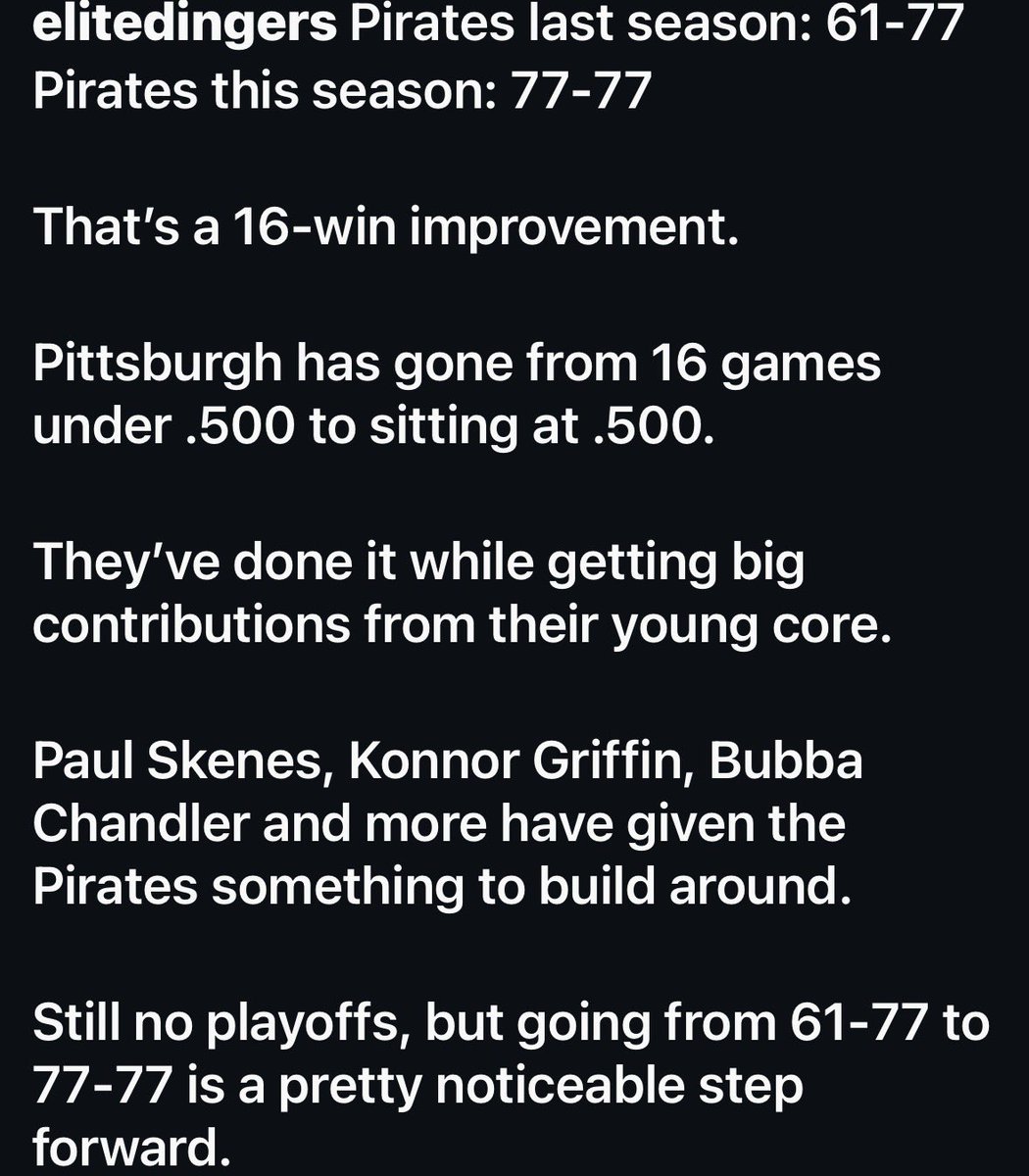 hbuck72's tweet photo. @KodyDuncanPGH 26% yoy improvement in wins. I think he’s a decent manager. https://t.co/mFM5E0Ea1i
