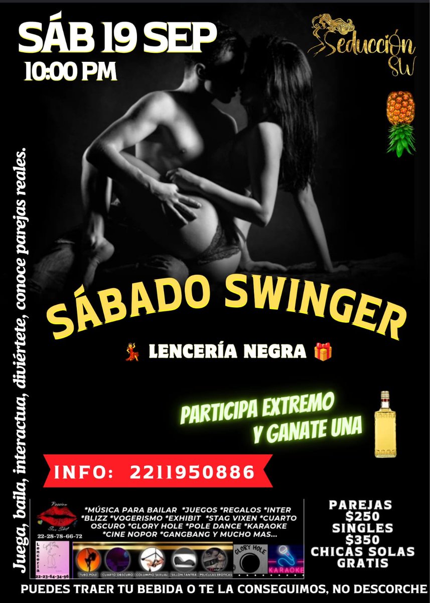 ChinaJavised24's tweet photo. Seducción SW Puebla
Info: 2211950886
#ReunionSwinger @pueblaswingers1 @PueblaSwingers #NuevasParejitasSw
#ParejasSwinger #ChicasUnicornio #SwingerPuebla #Swinger #Puebla #ComunidadSwinger #Cuckold #VixenStag #Hotwife #JovenesSwinger #swpuebla #ViernesDeSeducción https://t.co/YppEjtx5Ve
