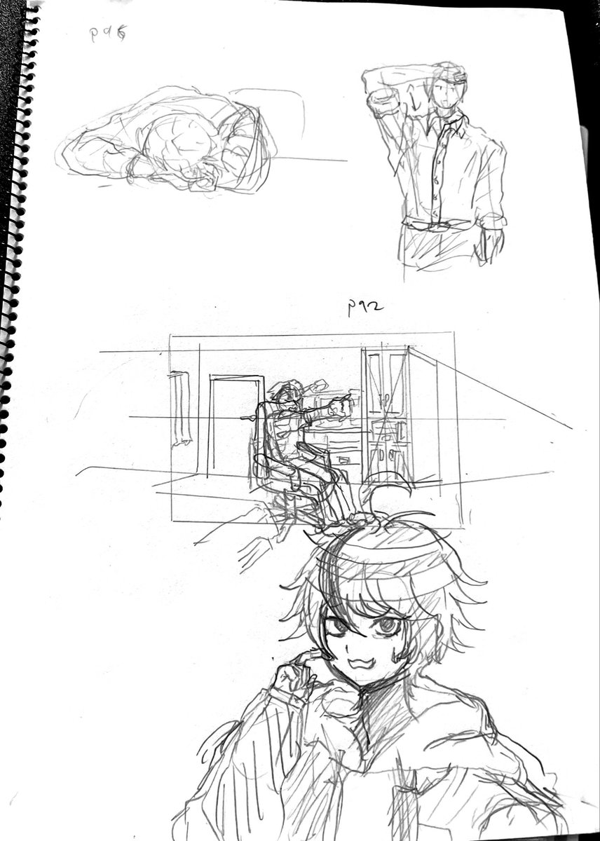 nanojirou's tweet photo. 【#日々描く #絵次郎  559日目】
2025.3.9〜
・シワの書き方 p95
・パース塾2 p92
・ポーズの美術解剖学 おやすみ
今日の模写 10分
澄野拓海 https://t.co/2ch9TMIVMW
