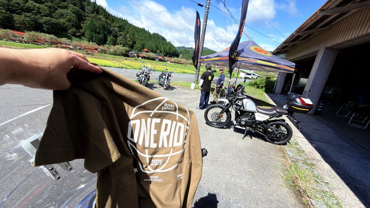 INT650Mark2's tweet photo. ロイヤルエンフィールド
OneRide 2026 in がいせん桜 新庄宿 道の駅に参加!
晴れて良かった。
T���ャツもらいました。
#ロイヤルエンフィールド
#OneRide2026
#INT650 https://t.co/bNVDdZIcMW