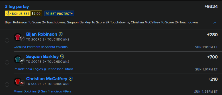 JamesSportbets's tweet photo. NFL Football Parlay
2 tds
Straight and RR https://t.co/aEsT96rawF