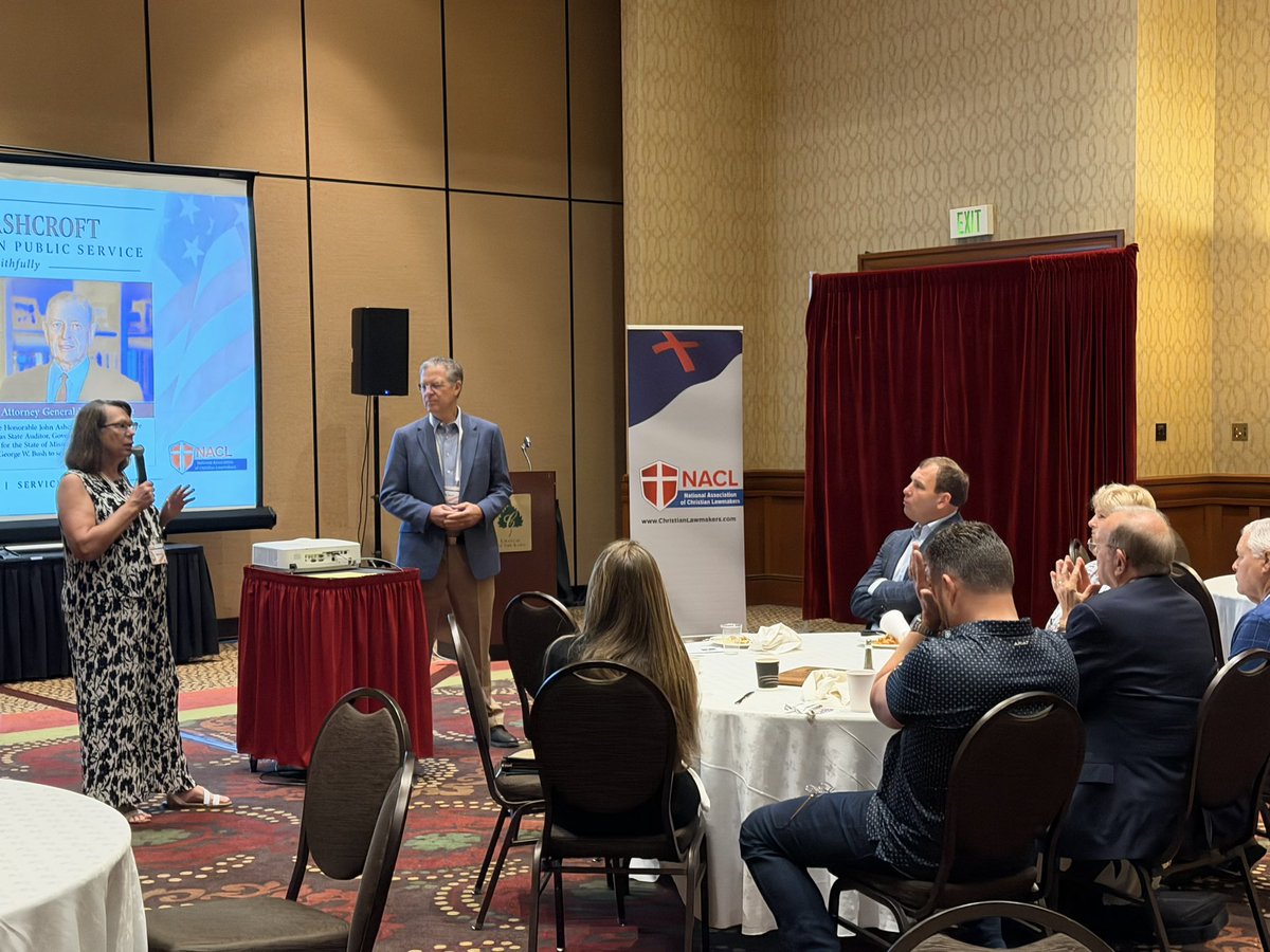 ChristLawmakers's tweet photo. We believe the NACL Brownback-Ashcroft Fellowship is one of the most exclusive spiritual leadership development programs in the world. We are honored to have former Ambassador @SamuelBrownback and former Attorney General John Ashcroft leading this program for Christian lawmakers. https://t.co/cG8LtlecSD