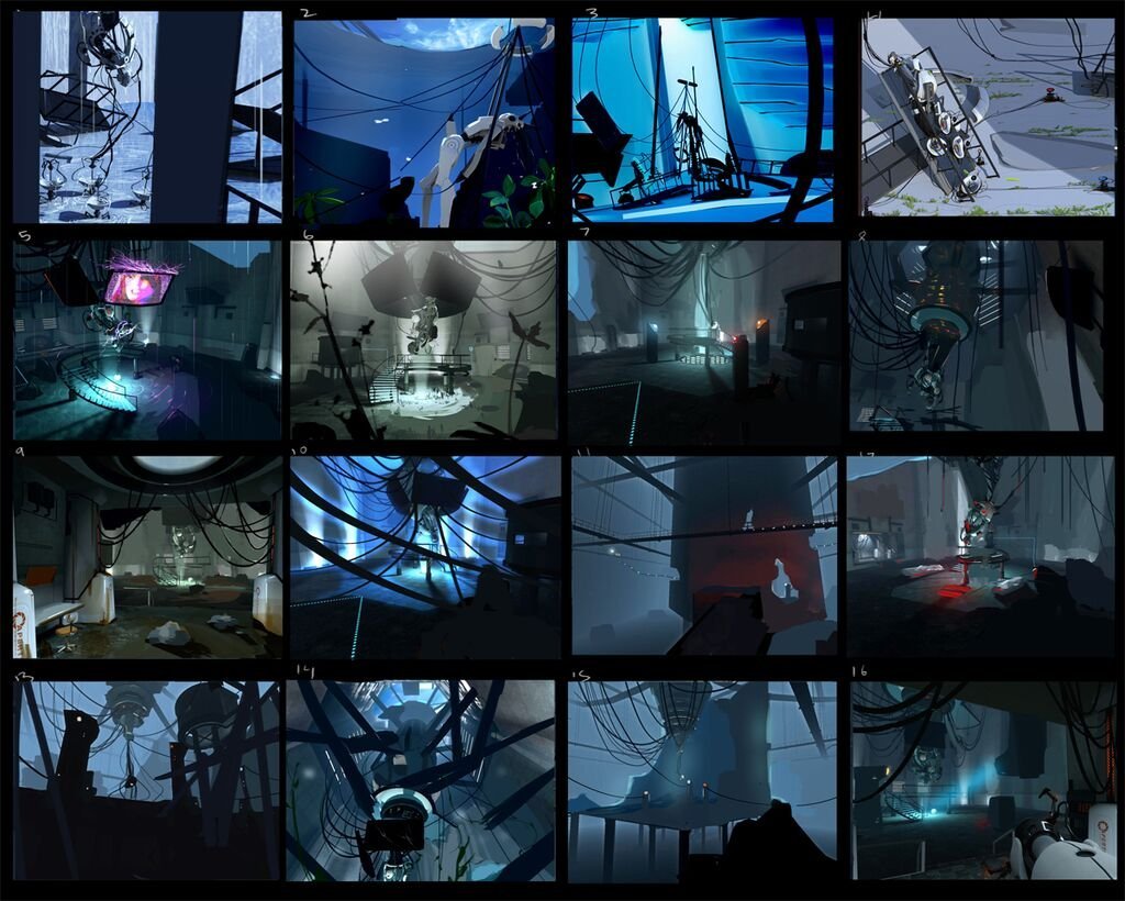 Sal_Predebut's tweet photo. portal 2 core hub era concept art mega thread for ease of access for artists and stuff  (sources and stuff at end of thread): 1/10 https://t.co/8pJJHWt7WQ
