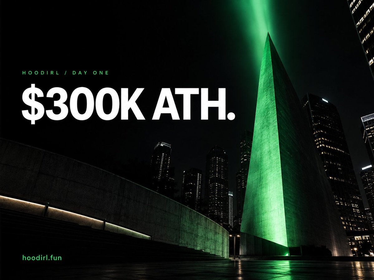 HoodIRLfun's tweet photo. $300k market-cap ATH on day one. A milestone, not a finish line.

The thing that matters now is that our team will keep shipping a product people actually use.

https://t.co/1MSJwghDh6
0x583583a74a13e15d40ea2dab8c3a9895e073e4ea https://t.co/xn5gJNLfOX