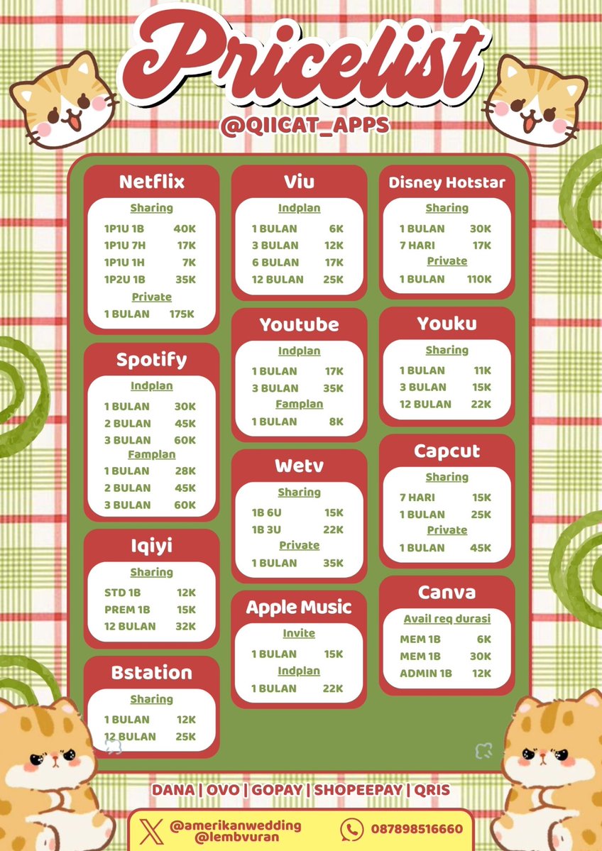 helokaye's tweet photo. mornin guis, ridi open app prem  skuyy
wts wtb apk prem langganan aplikasi premium cus trusted pol

viu netflix spotify disney youtube wetv iqiyi canva capcut bstation melolo loklok youku apple music prime meitu wink zoom

https://t.co/fVse70Kkcd
#zonauang #zonajajan #zonaba https://t.co/33a4ky6AKO