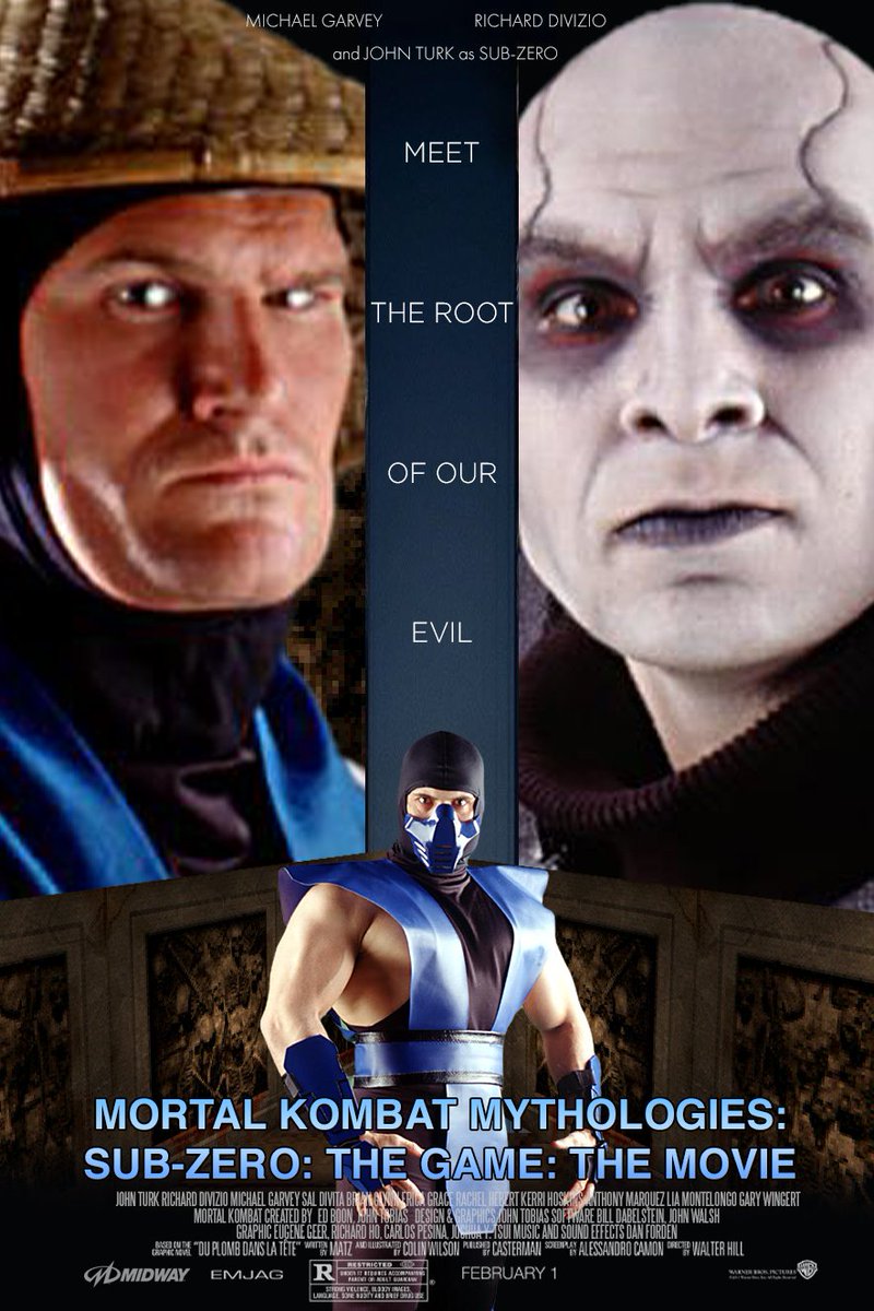 Murdoink's tweet photo. New international poster for 'MORTAL KOMBAT MYTHOLOGIES: SUB-ZERO: THE GAME: THE MOVIE' starring John Turk https://t.co/biLPuhARwK