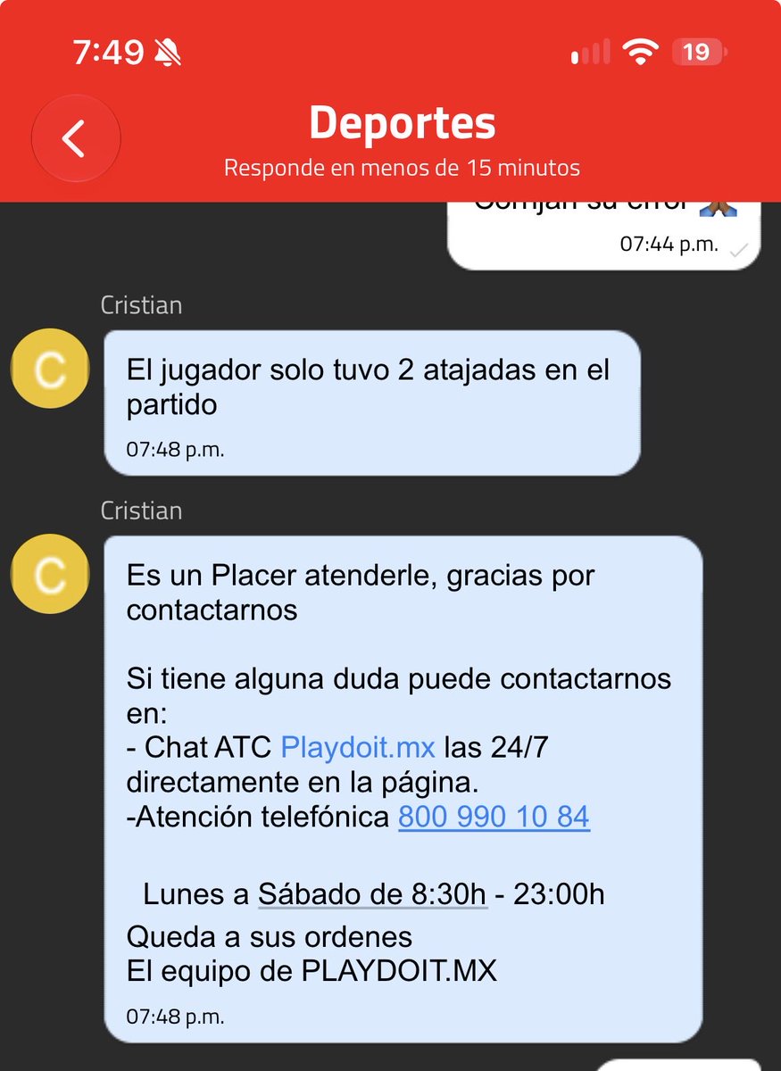 lr72f0x's tweet photo. @LicenciadoPic7s @Profeco @SEGOB_mx @OptaSTATS @StatsPerform Yo ya me comuniqué con su soporte y me contestaron eso, creo que están claras las 3 atajadas y @Profeco tiene que revisar este robo @OptaSTATS @OptaJose @playdoitmexico https://t.co/UQq1z6NDam