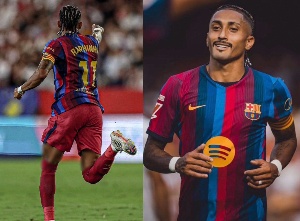 appiecule's tweet photo. It all started at the beginning of the transfer window, when Barcelona decided to sign Julián Álvarez and let Raphinha leave. The story continued all the way until the final week of the window.

Every report was saying the same thing: Álvarez to Barcelona, Raphinha to Saudi club Al Hilal. Then, somehow, that plan fell apart just like the Nico Williams to Barça deal did.

Then one day, Flick decided to turn Raphinha into a striker.

And since then, as you can see, he has transformed into an absolute monster. A ruthless finisher who gives you everything: goals, assists, dribbling, relentless pressing, and so much more.

15 goal contributions in just 7 games, and he’s already leading La Liga with 12 goals.

He has now surpassed the likes of Haaland, Kane, Mbappé, Álvarez, and basically every other elite striker you can name.

Think about that for a second.

If Athletic Bilbao stubbornness and Atlético Madrid’s refusal to let us sign Williams and Álvarez hadn’t happened, we might never have seen this terrifying version of Raphinha.

Thank you, La Liga clubs. ❤️