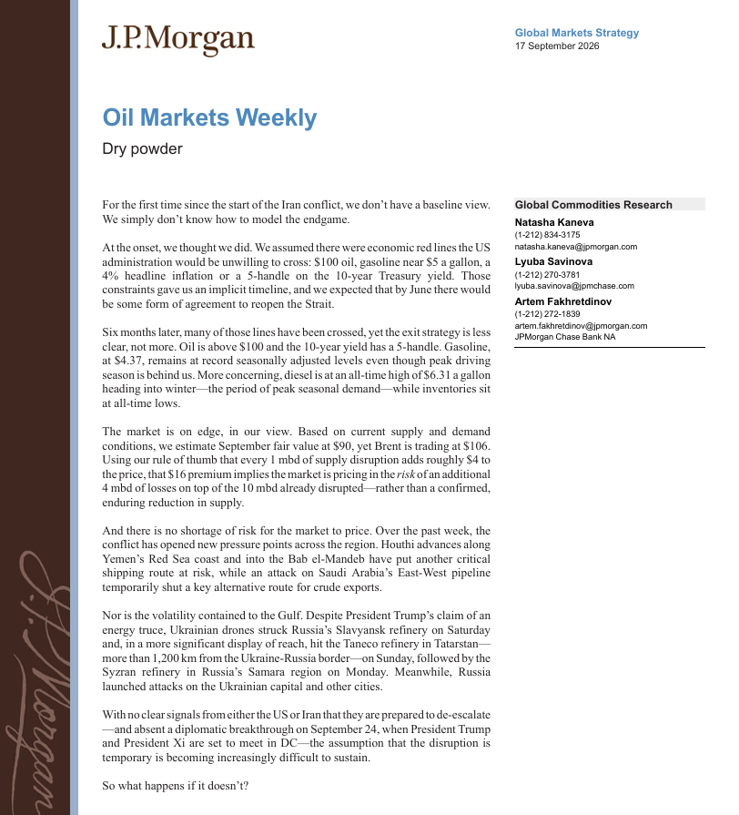 CRUDEOIL231's tweet photo. Here u r. JPM on oil.

Gotta respect her guts, what's the point of modeling this mess? The entire board can literally flip in a day.

#oott #iran https://t.co/hw3S4Pj9qt