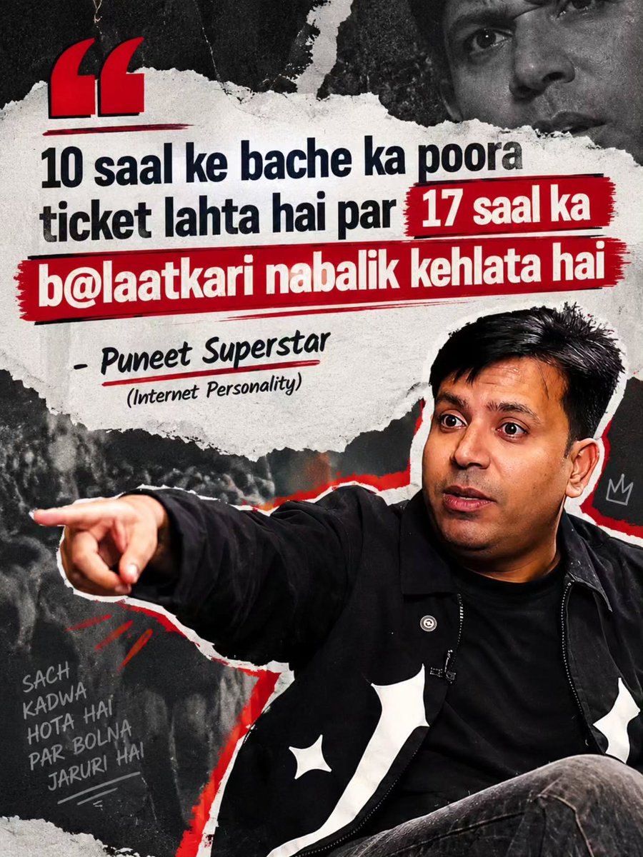 TodMccormiegk's tweet photo. Puneet Superstar used to share “knowledge” like he had an entire book hidden somewhere. His raw, random lectures on everyday situations became comedy—and his signature style. It felt like every video revealed another chapter of life’s unofficial https://t.co/aizqgUtEtb