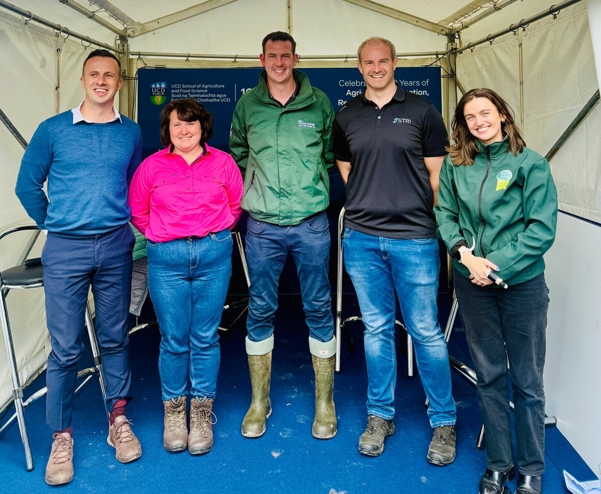 ucdagfood's tweet photo. Tuesdays Ploughing! 🚜
Two fantastic panels and delighted to have some wonderful familiar faces drop in to say hello including Niamh Lehehan, CEO of An Rialálaí Agraibhia (Agri-Food Regulator), Maria Walsh MEP and UCD Ag Extension and Innovation graduate and New Zealand Ambassador to Ireland, Angela Hassan-Sharp.