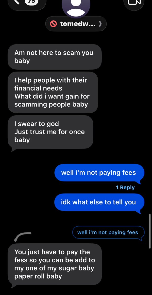 cherrycakes222's tweet photo. i do not like this !! i'm authentic and i'm not falling for paying fees for getting paid 💋😂😂 don't waste my time unless you're going to actually do what i accepted your dm for. #scam#paypig#irritatedasf https://t.co/3GEkphvlgq