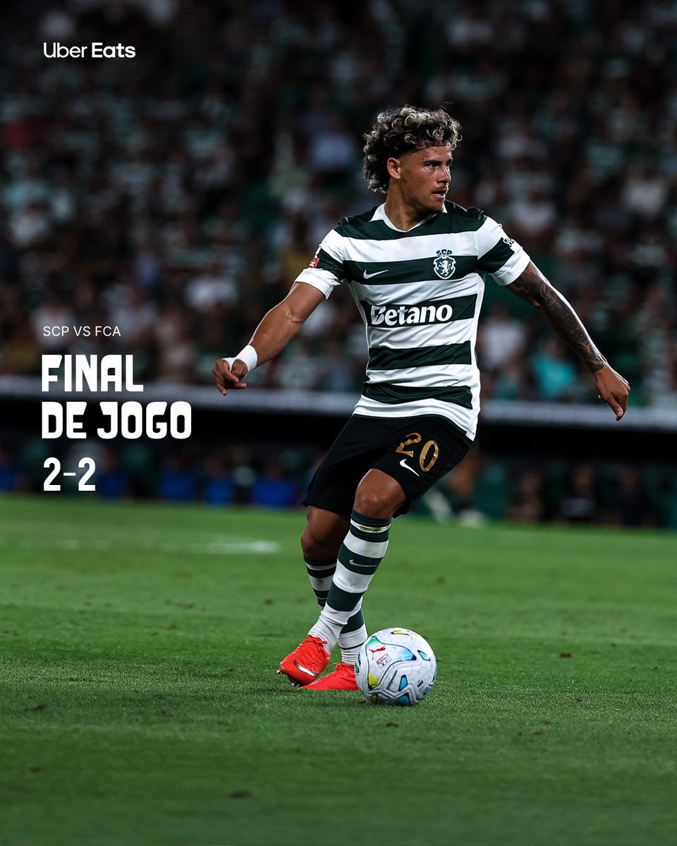 SportingCP's tweet photo. ⏹️ Final de jogo em Alvalade.

⚽️ Gonçalo Inácio e Luis Suárez
2-2 // #SCPFCA https://t.co/85dRFzfCJv