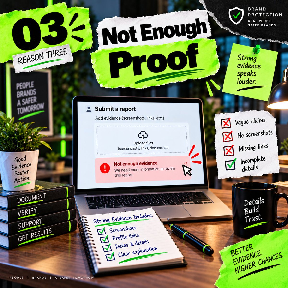 Protectwajahat's tweet photo. Why Some Takedown Requests Get Rejected? 
#BrandProtection #TakedownRequest #IPRights #Copyright #TrademarkProtection #CyberSecurity #DigitalSafety #OnlineSafety #dmca
#impersonation #suspendfakeaccounts https://t.co/drZbskMNsu