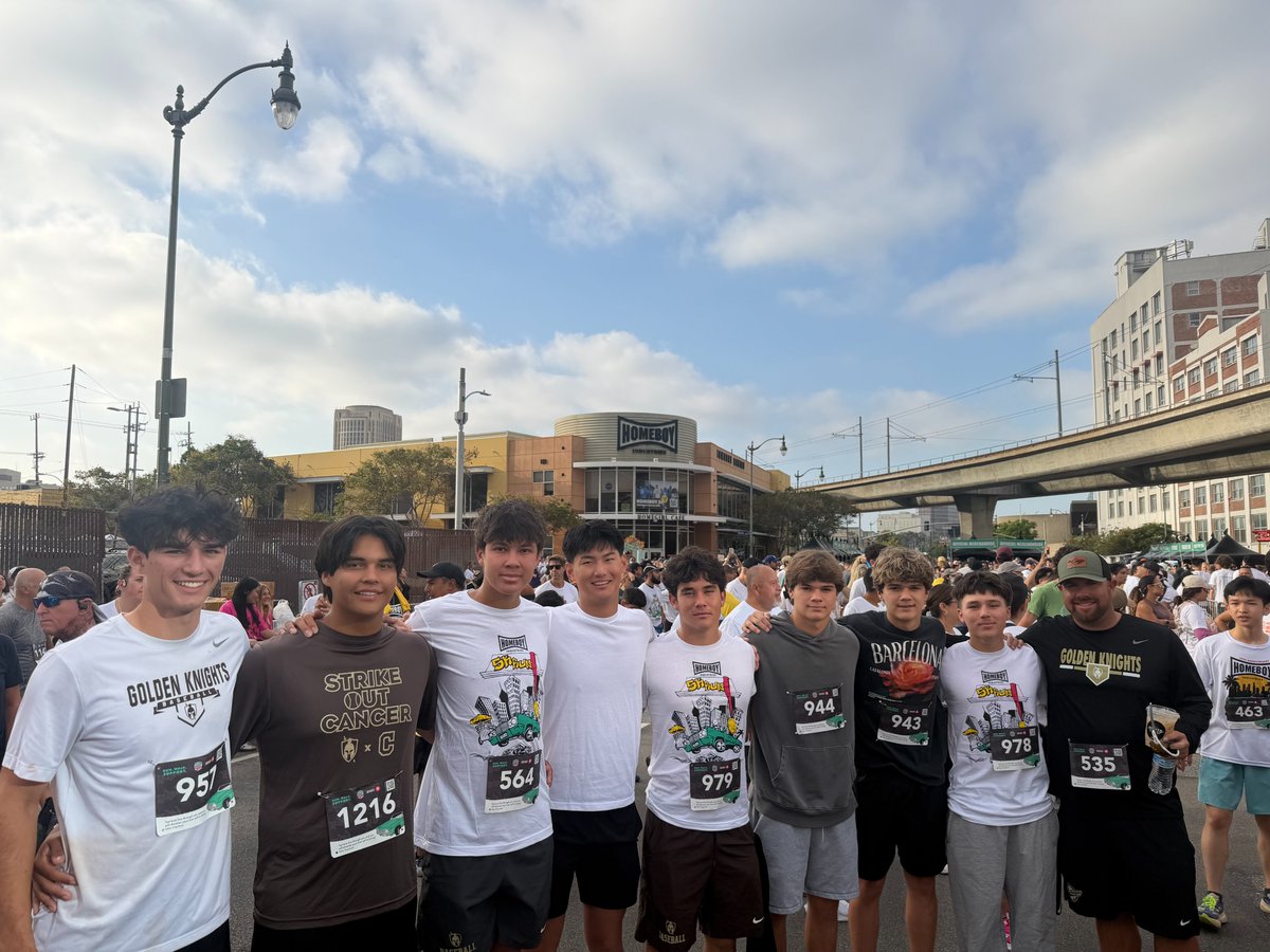 ConMcKinney2028's tweet photo. Founding our Wellness Club has meant a lot to me, and today we had our first club event at the @HomeboyIndustries 5K. 🙏

Thank you to Coach @ShaunKort  and my @SFKnightsBB  teammates for coming out to walk and run with us. Really appreciate the support! 💪

Looking forward to more events this year.

#Brotherhood #TeamFirst #StudentAthlete #ClassOf2028 #Baseball #Uncommitted