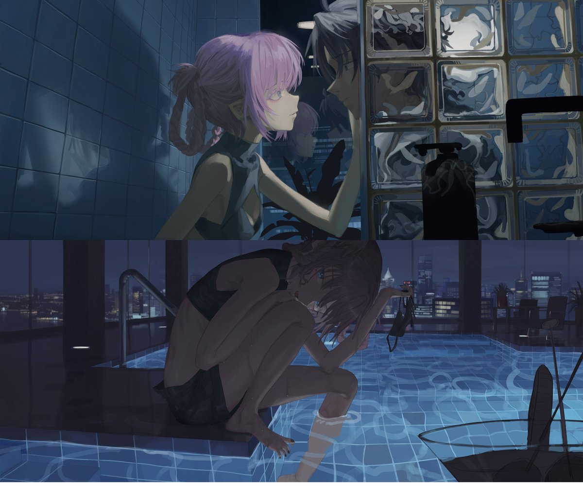 Mayoi8943's tweet photo. Here is a collection of Call of Night fanart series. 
Higher-quality images available HERE:https://t.co/lv0HCg6bML
Hope you enjoy. Good night! https://t.co/PkbEG563en