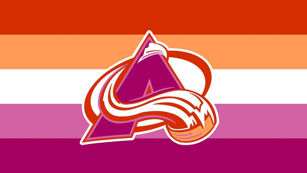 _aiirglow's tweet photo. joining in on the trend, lesbian flag for lesbians who love the colorado avalanche https://t.co/WiHG9zfmFW