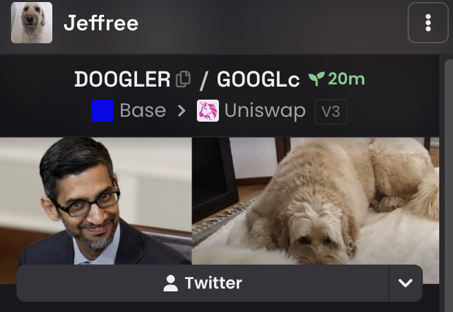 Doogler_base's tweet photo. Jeffree ($DOOGLER) Token info updated on @dexscreener 

https://t.co/FDSrPsJyeO https://t.co/c6XlUu4yNo