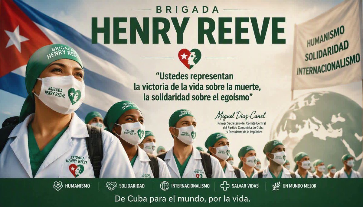 CarlosRMoranG's tweet photo. 🇨🇺 Hay personas que no solo llevan una bata blanca: llevan consigo el alma de un pueblo.
El Contingente Henry Reeve nació un 19 de septiembre para convertir la solidaridad en acción y llevar salud, esperanza y vida allí donde más se necesita. 

#CubaPorLaVida
#CubaSalvaVidas https://t.co/74gFHQ6WLx