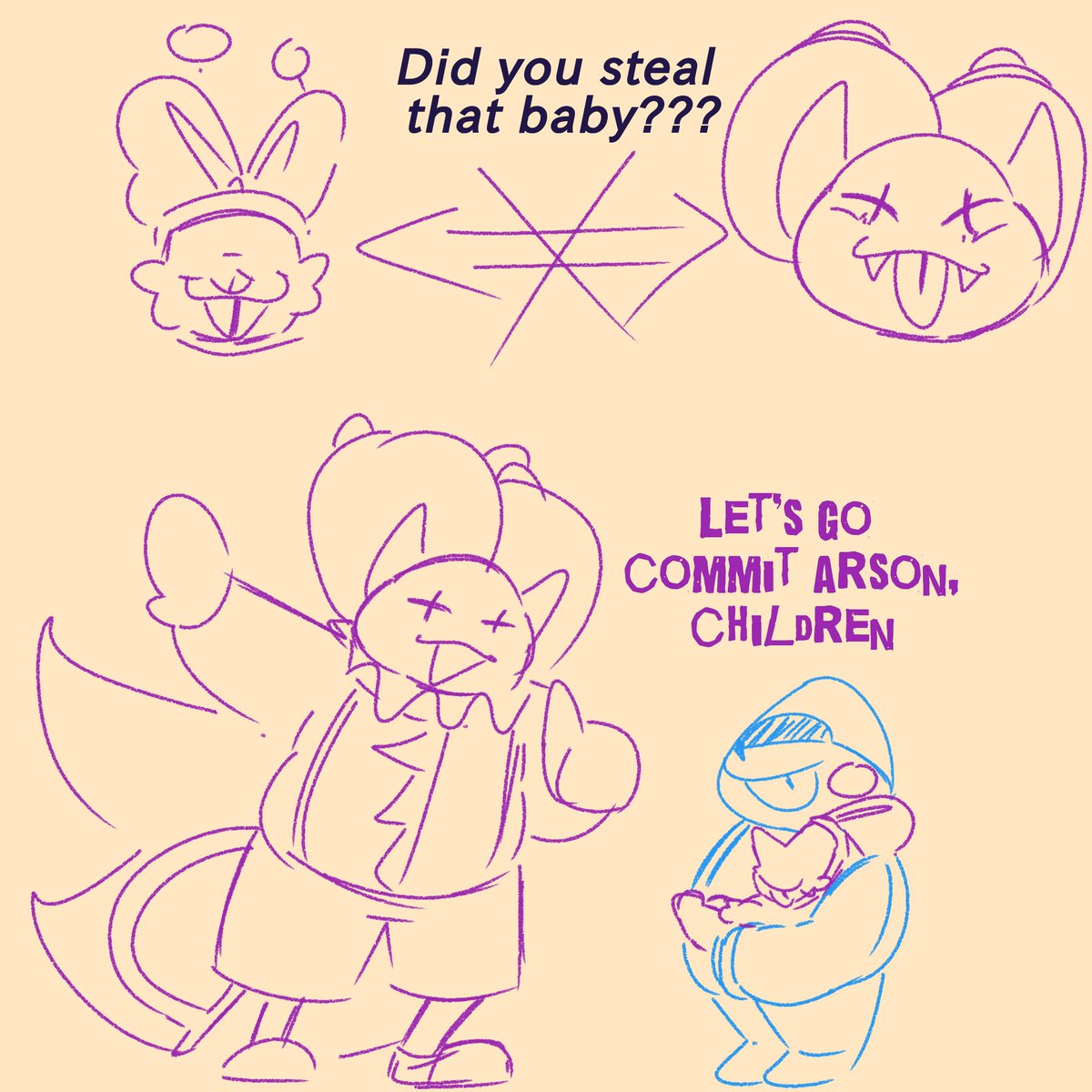 taffytortuga's tweet photo. KingTenna/Spamvil split custody over Cue cracks me up because leave her alone with the first three and no one blinks but leave her alone with Jevil and everyone thinks he kidnapped her https://t.co/gwC2PO0qXD