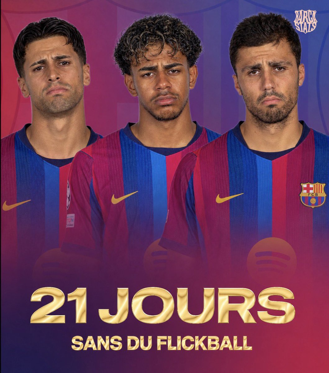 BarcaStats__'s tweet photo. 🚨😣 On va vivre 21 jours sans le FC Barcelone… soit 496 heures et 53 minutes. 😓💙❤️ https://t.co/D9MSszSX80