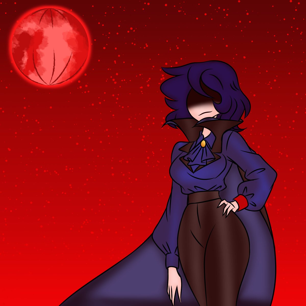 Morningst83202D's tweet photo. Halloween draw (my wrist was hurting so I drawed this much) Vampire Dee

#Hazbinhotel #Dee #Morninstar https://t.co/5vptKtdD3A