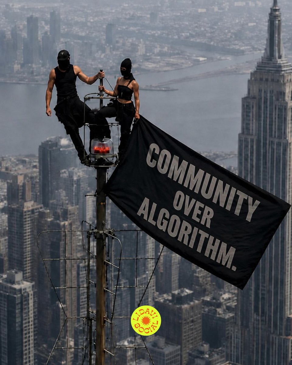 ClintPanza1y's tweet photo. Before joining a viral moment, know its story, meaning, and why you have something to say. Angela Nikolau and Ivan Beerkus climbed the Empire State Building’s antenna without permission or safety gear to get engaged and unfurl a peace banner. They https://t.co/WuiHSl2sAS