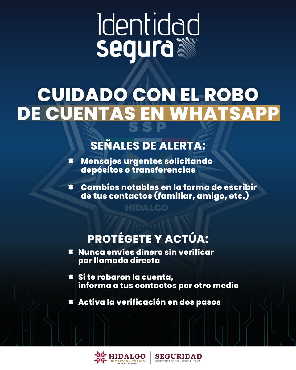 federicolamont_'s tweet photo. Las contraseñas débiles son puertas abiertas. 🚪🔓
Evita usar fechas de nacimiento, nombres o combinaciones simples. Utiliza claves únicas y activa la verificación en dos pasos.
Más seguridad, menos riesgo.
#RoboDeIdentidad
#PrimeroElPueblo https://t.co/Lc9wd2HyqX