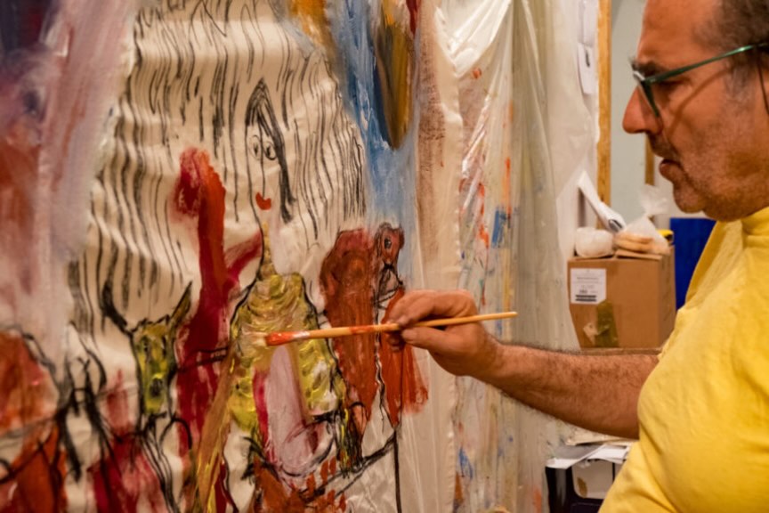 DominickKivv's tweet photo. ARTIST PROFILE: GIANCARLINO BENEDETTI CORCOS

Born in Rome in 1954, Giancarlino Benedetti Corcos lives and works there. Trained in graphic arts and architecture, he is best known as a painter, though his practice spans canvas, paper, ceramics, https://t.co/Ihh8KEET62
