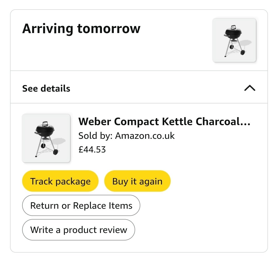 Jaysive's tweet photo. @DealsFinderUK Been wanting a Webber for a hot minute. Didn't even think before hitting the buy button at that price! Thank you for your service 🫡🫡🫡 https://t.co/YIdaz5zVsO
