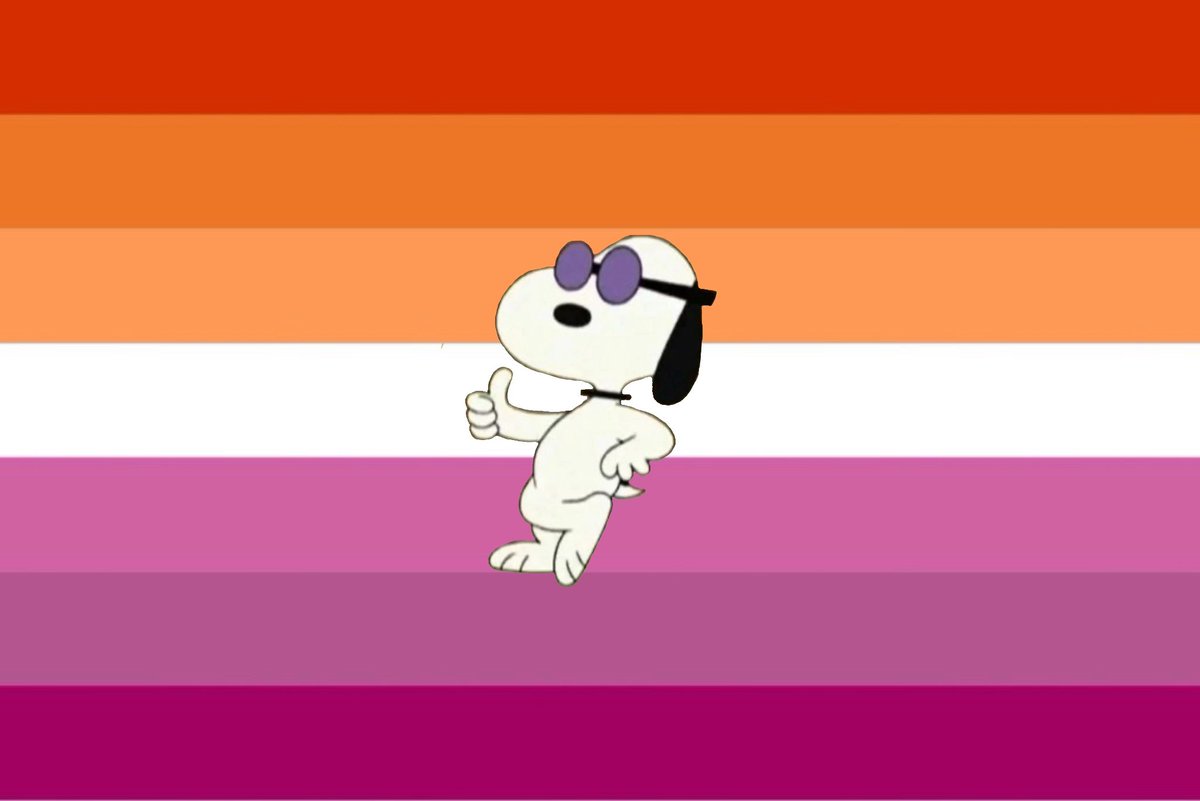 finallgrl's tweet photo. i made a snoopy lesbian flag for when you’re a lesbian and love snoopy https://t.co/4nugi9yZPg