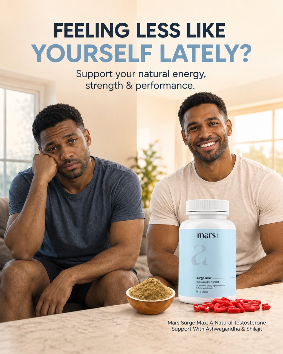 TerryQuintal's tweet photo. Feeling less like yourself lately? Support your daily routine with MARS Surge Max, formulated with Ashwagandha and Shilajit to support natural testosterone, energy, stamina, and strength. Feel like yourself again. https://t.co/JzlZIbxzJ4
