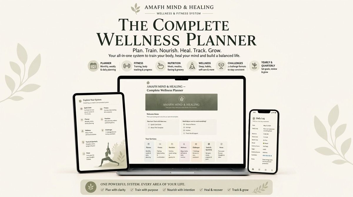 WuXees0's tweet photo. Ready to build a healthier life? Get your all-in-one Notion Wellness Template designed to streamline your fitness, meal planning, and daily self-care habits.  
https://t.co/cxs7iP7j3V
#WellnessPlanner #FitnessTracker #NotionPlanner #HabitTracker https://t.co/X1fCIqlvFp