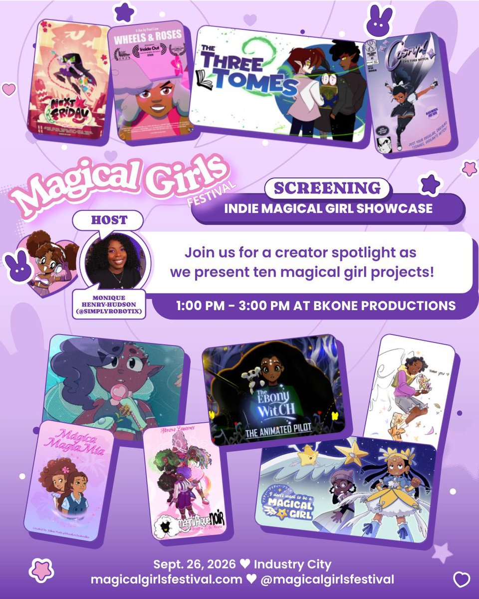 kianamaiart's tweet photo. reminder that i’ll be in brooklyn, ny next week for magical girls festival! we’ll be screening the first episode along with other mg indie projects and i’ll be signing at the same table as christine marie cabanos (va for madoka and hoshi)! https://t.co/AVsFTN8hMI