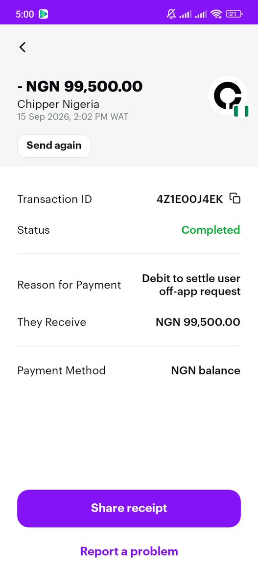 WisDom4ktt's tweet photo. @chippercashapp @Olamhi001 @instablog9ja They have debited me since four days ago for manual debit and they no credit me money that's not my own imagine https://t.co/70yVpADzOl