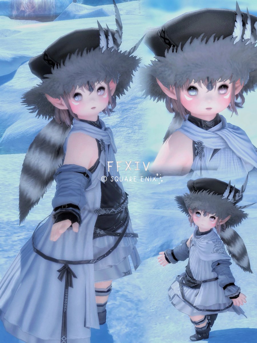 makoraru's tweet photo. おはよっ🩶
このアライグマな帽子、染色できるのってあ���ますか？
見たことある気がするのだけれど、見つからない〜🥲
#おはララ #FF14 https://t.co/YUXwlPGucR
