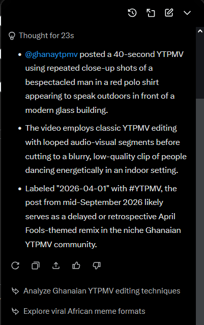 ghanaytpmv's tweet photo. Analyze Ghanaian YTPMV editing techniques https://t.co/tZ3I6pjdff