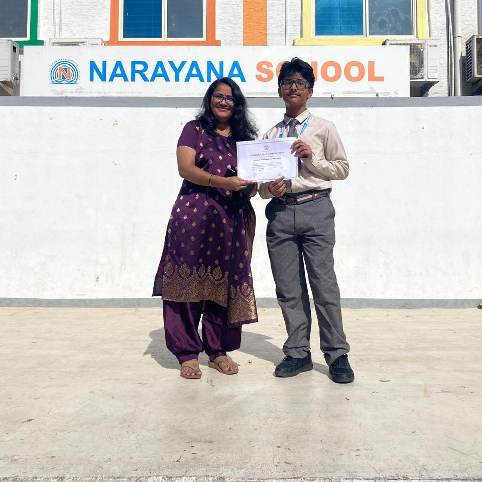DottieEverp7es's tweet photo. A proud moment for our school! Congratulations to Class 6 student Krishaan Muthappa Mundachadira on his remarkable achievement in the Indian Space Olympiad 2026: 98. 4286 percentile, All India Grade Rank 11, and Level Rank 21. His success has https://t.co/5Eytbftm9u