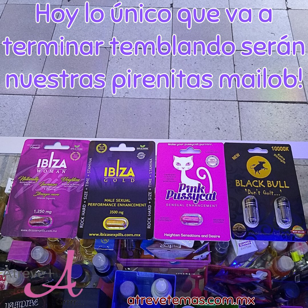 AtreveteMasMX's tweet photo. Todo el poder ⚡🥵🦾 que necesitas para este fin de semana 😏 lo encuentras con nosotros 🤩 ven por tu #ibizagold #pinkpussycat #rhinorush #ibizawoman #blackbull y más disponibles en tienda física 🏩 en línea 💻 https://t.co/md5SgtMl76 💊 y whatsapp 5536622587 📲 pide ya❣️ https://t.co/TcCSTLeS2L