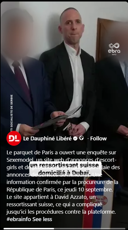 CrimesDeFrance's tweet photo. Enquête #Sexemodel
David Azzato possède t-il 6annonce, cet autre site qui rend service aux proxénètes, dont il a enregistré le domaine en 2010 ?
En juillet 2015, le tribunal de Montreuil a donné raison à la société chypriote qui gère le site. Le contribuable a dû payer 1500e. https://t.co/lUsR1lkkc0