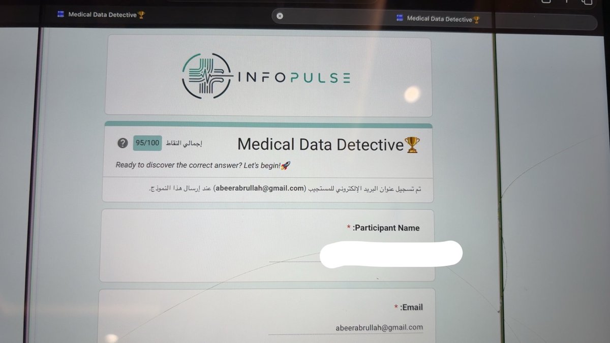 abeer_aaaa5's tweet photo. سعيد بحصولي على شهادة "The Medical Data Detective: Delivery Coding Path" من InfoPulse Community بنتيجة 95% 🩺����
خطوة جديدة في تعزيز دقة ترميز وتجويد البيانات الطبية وفق معايير المعلوماتية الصحية 🚀
@Infopulse25_ 
#HealthInformatics #MedicalCoding #ICD10AM https://t.co/w34qOL1JeC