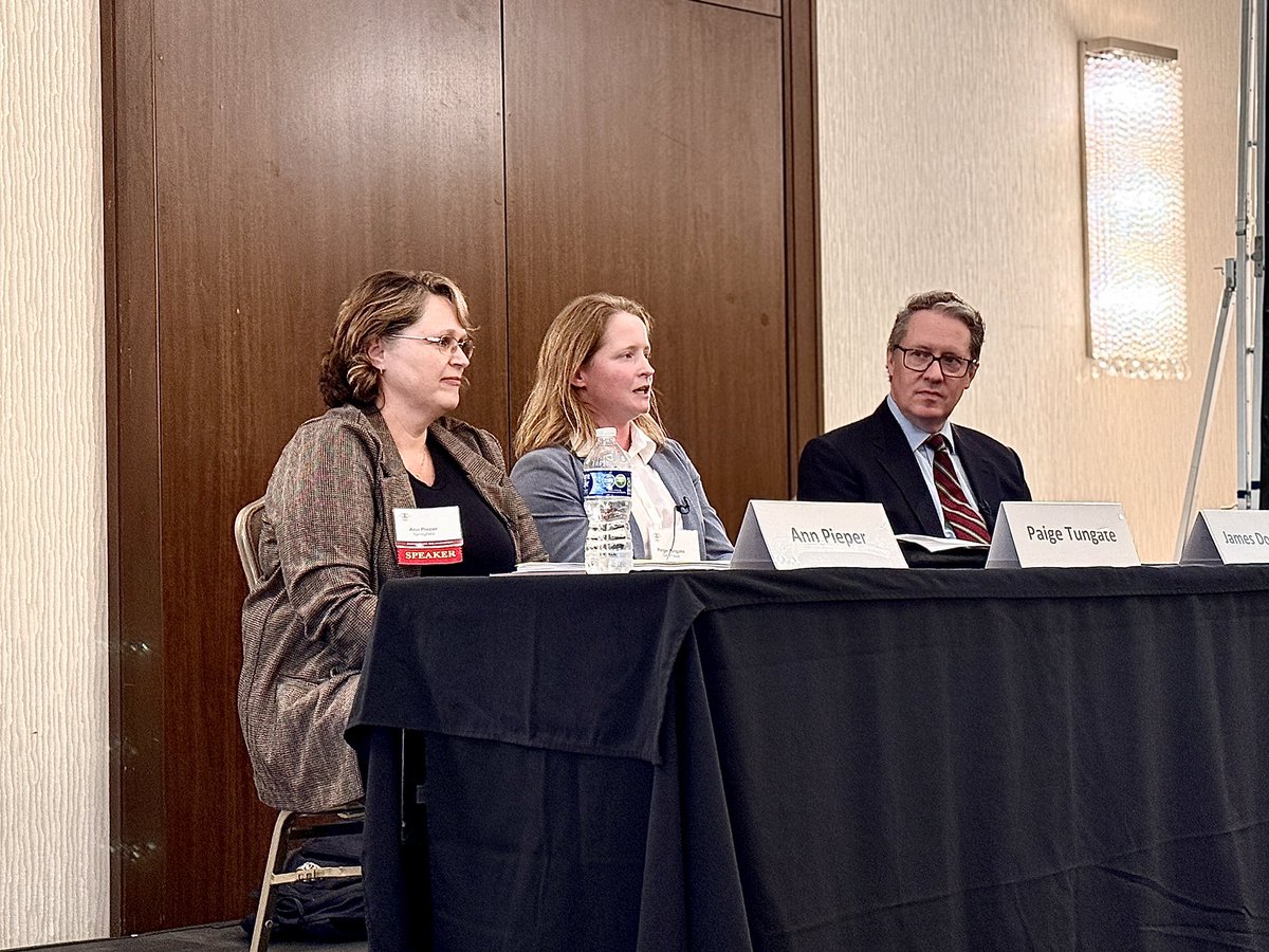 ISBAlawyer's tweet photo. Panelists Jim Doppke, Robinson, Stewart, Montgomery &amp; Doppke, LLC, Ann Pieper, ARDC, &amp; Paige Tungate, Downey Law Group, present “Referral Services and ARDC Rules for Intermediary Services” during the ISBA Solo &amp; Small Firm Conference 2026 in Peoria, IL.

#ISBA #SSFC26 https://t.co/oC7Lc7I0wq