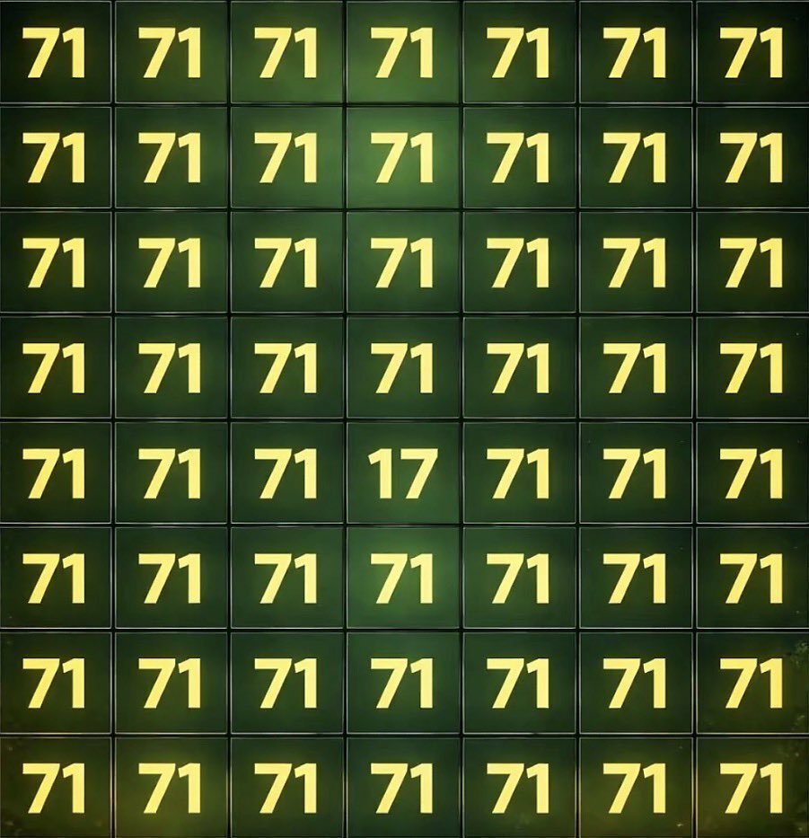 hsh_al9869's tweet photo. ما هو الرقم الذي تراه مرة أخرى غير 71؟

مستوى عالٍ للغاية ويصعب العثور عليه 🤔 https://t.co/JMJf2Ou9g2