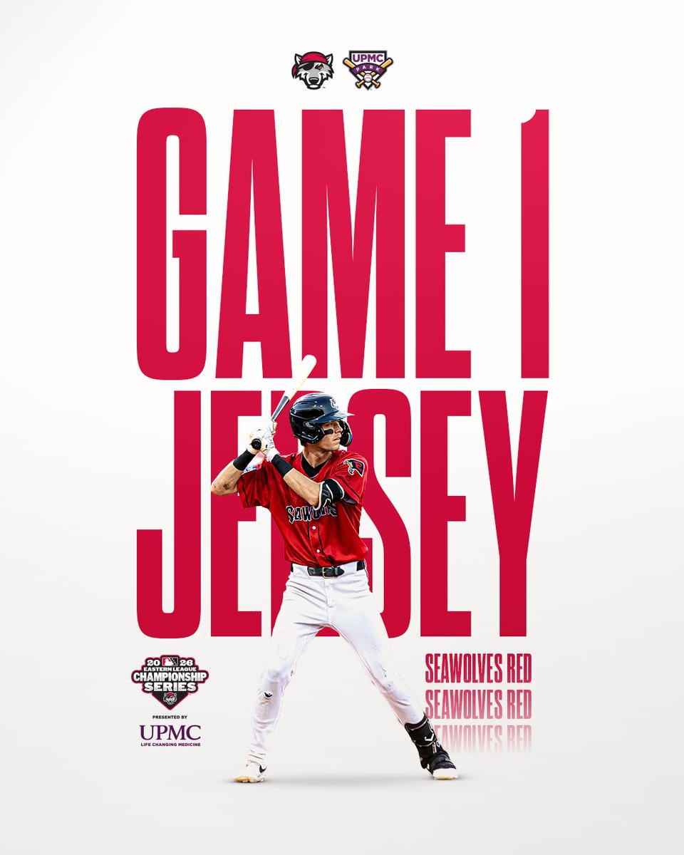 erie_seawolves's tweet photo. Tonight’s color: RED. 🔴

The SeaWolves are bringing back the Reds for Game One of the Eastern League Championship Series.

PACK UPMC PARK‼ ➡ https://t.co/B0ffRInQ7F https://t.co/VP7zNpquF1