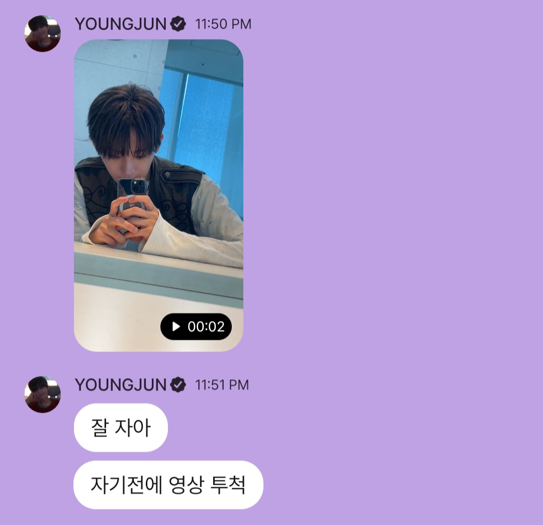 cuapcuwav's tweet photo. 260920 💌💜 00.50 am kst

💜 📹 
💜 selamat tidur yaa
💜 aku drop video dulu sebelum tidur https://t.co/QAWnydGYpe